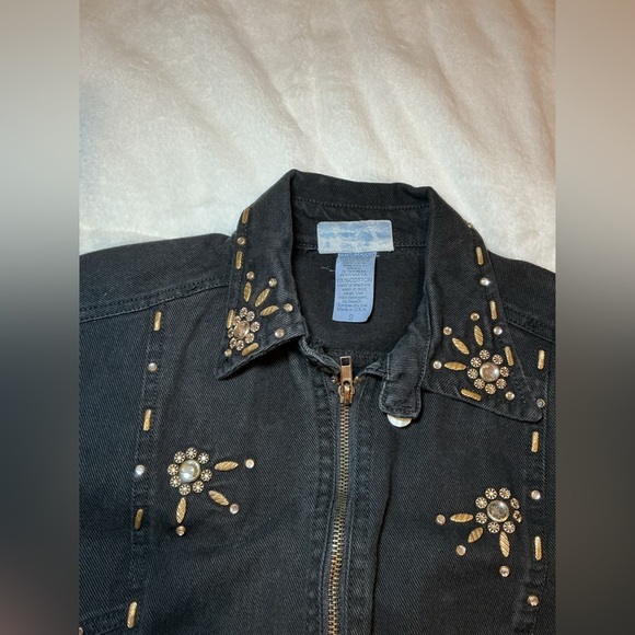 Vintage Embellished Black Jacket - Picture 4 of 11